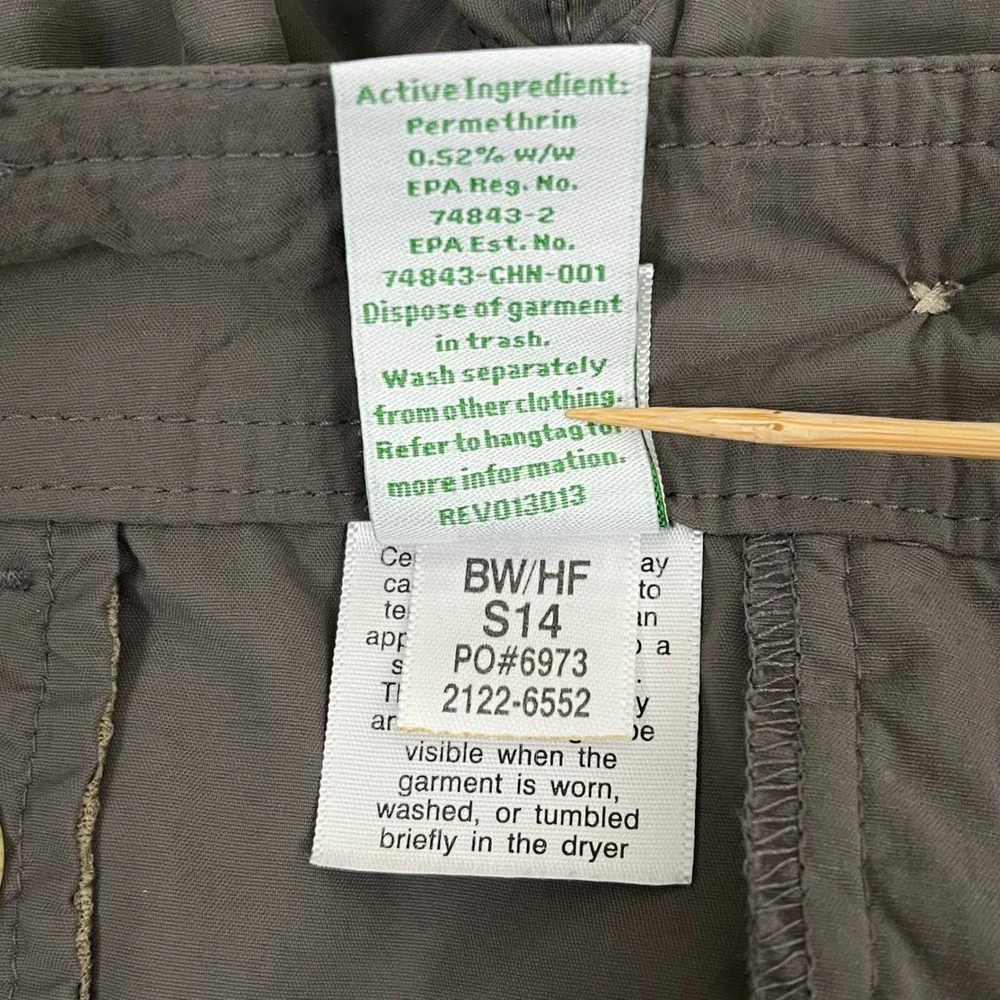 ExOfficio Women Convertible Hiking Pants 10 Gray Insect Shield Zip Off Leg Cargo